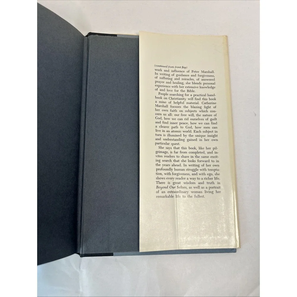 Beyond Our Selves Catherine Marshall 1961 HC DJ Christian Faith Memoir